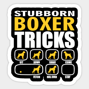 Stubborn Boxer Tricks Sticker